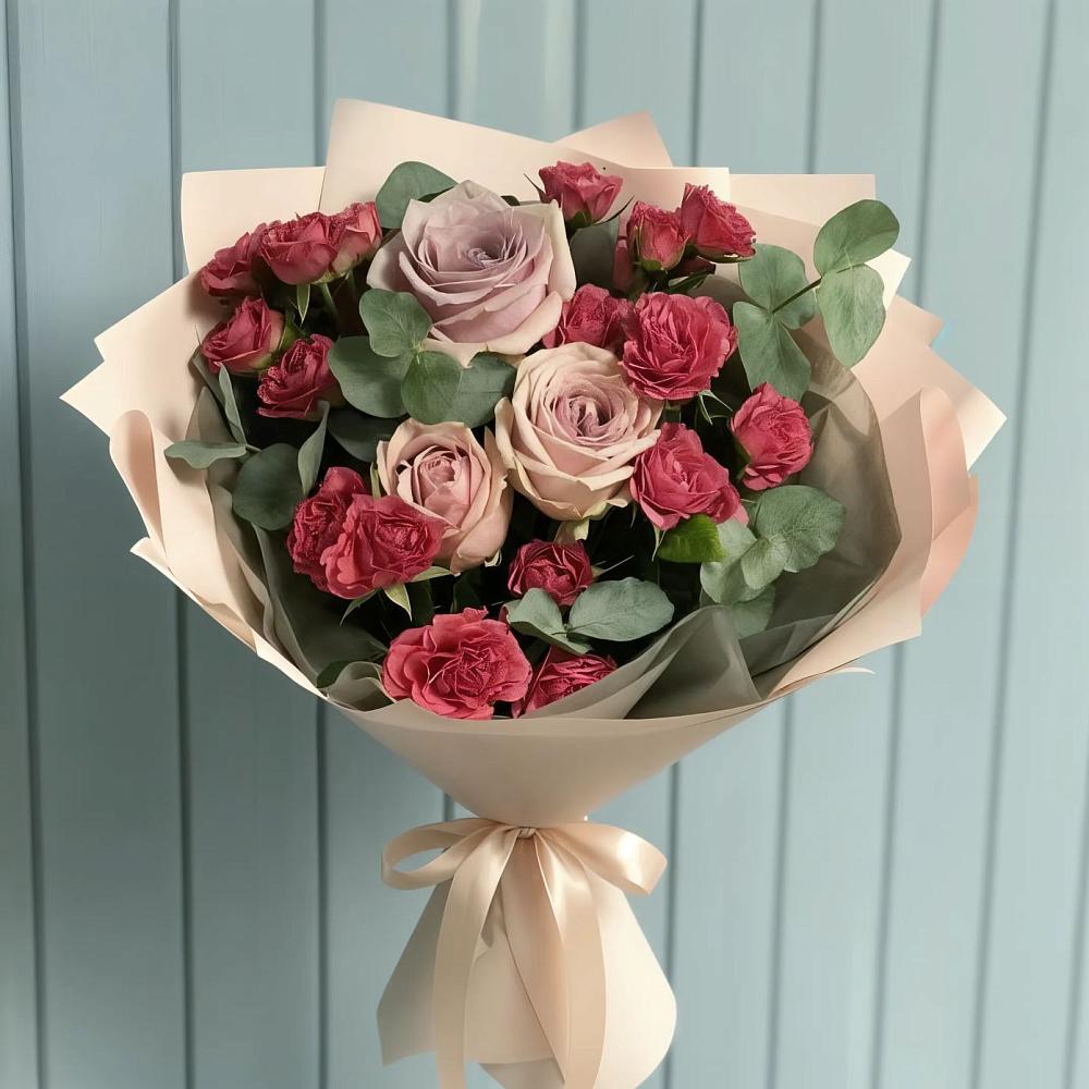 Букет цветов из: Гвоздики и Розы в Железноводске