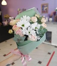 Букет цветов из:  Хризантемы и Розы #REPLACE_PRED# Железноводске