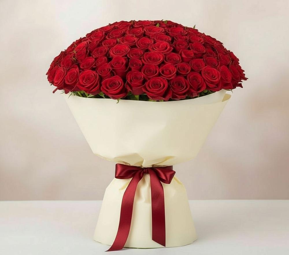 Букет 101 Красная роза Милано в Железноводске