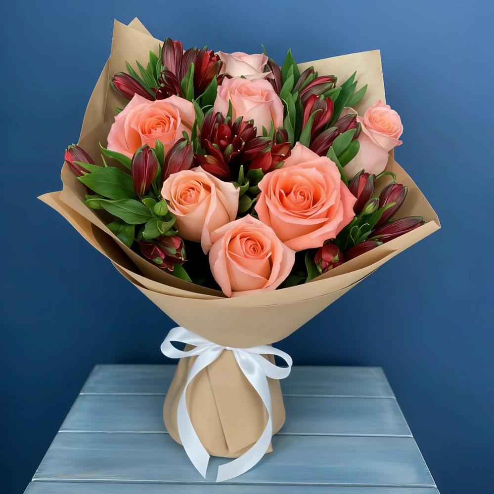 Букет цветов из: Розы и Альстромерии в Железноводске