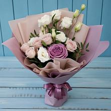 Букет цветов из:  Розы и Лизиантусы #REPLACE_PRED# Железноводске