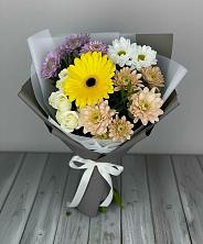 Букет цветов из:  Розы, Герберы и Хризантемы в Железноводске