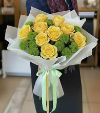 Букет цветов из:  Хризантемы и Розы в Железноводске