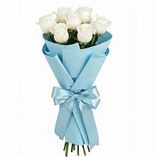 Букет 7 белых роз Проуд в Железноводске