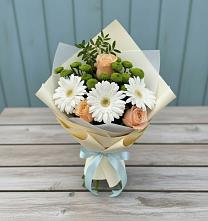 Букет цветов из:  Герберы, Розы и Хризантемы #REPLACE_PRED# Железноводске