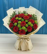 Букет цветов из:  Розы и Хризантемы в Железноводске