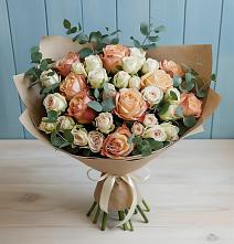 Букет цветов из:  Альстромерии и Розы в Железноводске